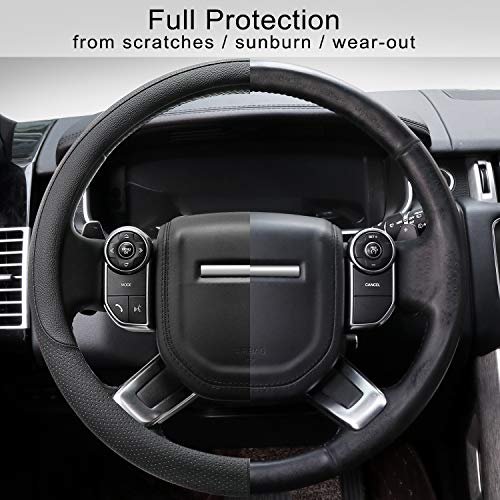 COFIT Cubierta de Volante de Cuero Transpirable y Antideslizante de Microfibra de Cuero L 39.5-41cm Negro COFIT Cubierta de Volante de Cuero Transpirable y Antideslizante de Microfibra de Cuero L 39.5-41cm Negro