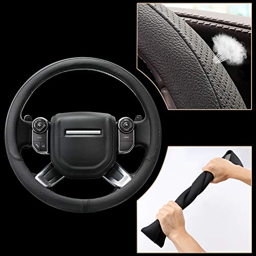 COFIT Cubierta de Volante de Cuero Transpirable y Antideslizante de Microfibra de Cuero L 39.5-41cm Negro COFIT Cubierta de Volante de Cuero Transpirable y Antideslizante de Microfibra de Cuero L 39.5-41cm Negro