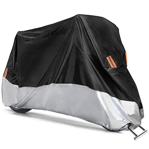 COFIT Funda para Moto, Cubierta de Motoa Impermeable, Anti Viento Polvo UV Lluvia Humedad Protector con Agujeros de Bloqueo - XXL COFIT Funda para Moto, Cubierta de Motoa Impermeable, Anti Viento Polvo UV Lluvia Humedad Protector con Agujeros de Bloqueo - XXL