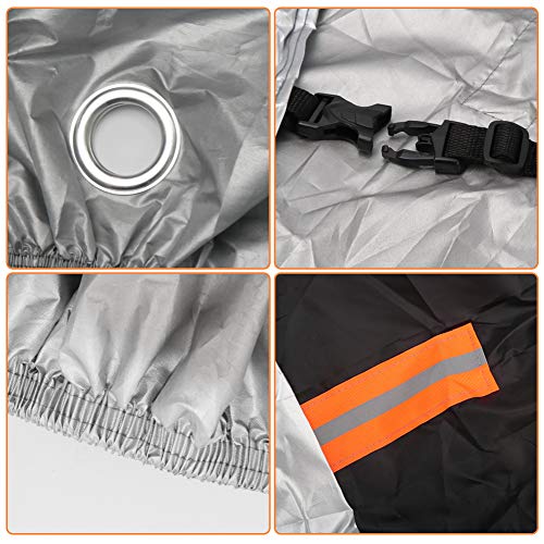 COFIT Funda para Moto, Cubierta de Motoa Impermeable, Anti Viento Polvo UV Lluvia Humedad Protector con Agujeros de Bloqueo - XXL COFIT Funda para Moto, Cubierta de Motoa Impermeable, Anti Viento Polvo UV Lluvia Humedad Protector con Agujeros de Bloqueo - XXL