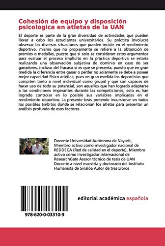 Cohesión de equipo y disposición psicologica en atletas de la UAN: Cohesión de equipo y disposición psicológica en atletas de alto rendimiento de la Universidad Autónoma de Nayarit