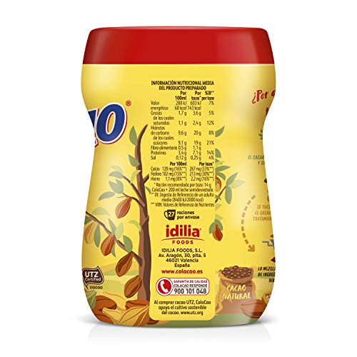 ColaCao Original: con Cacao Natural y sin Aditivos - 390g ColaCao Original: con Cacao Natural y sin Aditivos - 390g