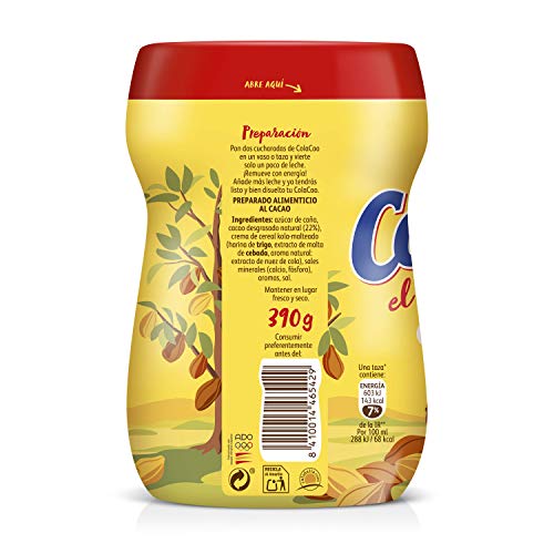 ColaCao Original: con Cacao Natural y sin Aditivos - 390g