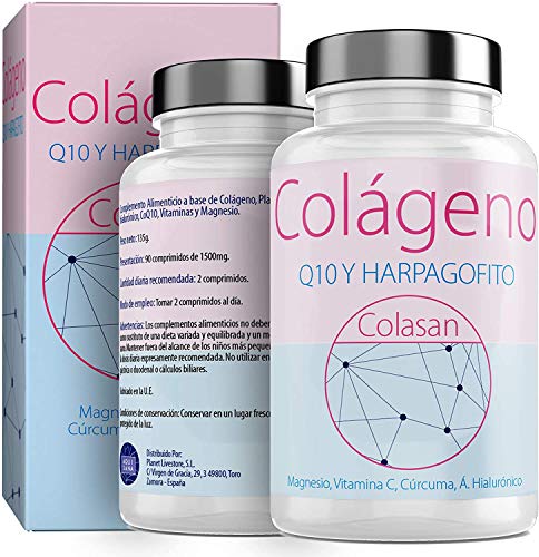 Colágeno Con Magnesio |Vitamina C|Ácido Hialurónico + Q10 |Cúrcuma|Hárpago| Vitamina D3 |Suplemento Para Una Piel Radiante y Un Buen Mantenimiento las Articulaciones| 90 COMP Colágeno Con Magnesio |Vitamina C|Ácido Hialurónico + Q10 |Cúrcuma|Hárpago| Vitamina D3 |Suplemento Para Una Piel Radiante y Un Buen Mantenimiento las Articulaciones| 90 COMP