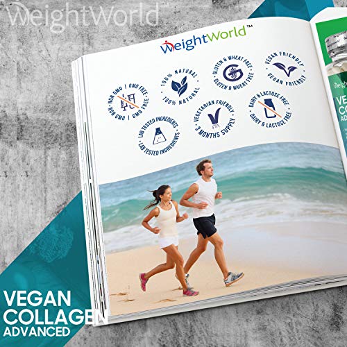 Colágeno Vegano 180 Cápsulas | Suplemento Con Resveratrol, Vitamina C, Zinc, Ácido Hialurónico y Vitamina E, Para Piel, Cartílago, Huesos y Articulaciones, Origen Vegetal Suministro 3 Meses Colágeno Vegano 180 Cápsulas | Suplemento Con Resveratrol, Vitamina C, Zinc, Ácido Hialurónico y Vitamina E, Para Piel, Cartílago, Huesos y Articulaciones, Origen Vegetal Suministro 3 Meses