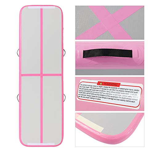 Colchoneta de aire de 10/20 cm de alto, longitud de 3 a 12 metros - Colchoneta hinchable para gimnasia y acrobacias con bomba de aire incluida, rosa, 300*100*20cm Colchoneta de aire de 10/20 cm de alto, longitud de 3 a 12 metros - Colchoneta hinchable para gimnasia y acrobacias con bomba de aire incluida, rosa, 300*100*20cm