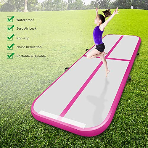Colchoneta de aire de 10/20 cm de alto, longitud de 3 a 12 metros - Colchoneta hinchable para gimnasia y acrobacias con bomba de aire incluida, rosa, 300*100*20cm Colchoneta de aire de 10/20 cm de alto, longitud de 3 a 12 metros - Colchoneta hinchable para gimnasia y acrobacias con bomba de aire incluida, rosa, 300*100*20cm