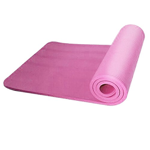 Colchoneta de gimnasia para ejercicios de yoga y pilates, colchoneta de yoga antideslizante de 10 mm Colchoneta de gimnasia Colchoneta de gimnasia multiusos para pilates, fitness y entrenamiento