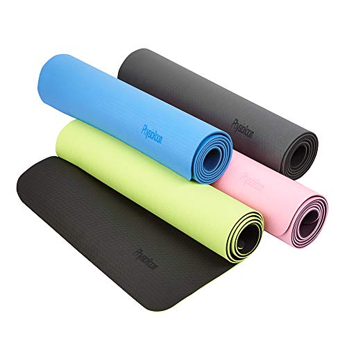 Colchoneta de Yoga Antideslizante - 6 mm de Espesor Alta Densidad - Ideal para Pilates, Entrenamiento en el hogar, Gimnasio, Ejercicio, Fitness - Uso Interior y Exterior en Pisos Diversos