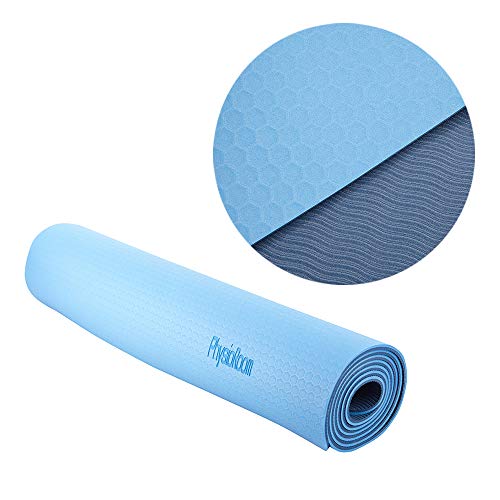 Colchoneta de Yoga Antideslizante - 6 mm de Espesor Alta Densidad - Ideal para Pilates, Entrenamiento en el hogar, Gimnasio, Ejercicio, Fitness - Uso Interior y Exterior en Pisos Diversos