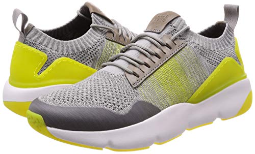 Cole Haan Herren Zerogrand All-Day Trainer Sneaker, Grau Nimbus Cloud Knit/Black/Sulphur Spring/Ivory Gray/Slphr/White, 41 EU