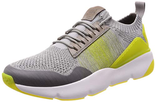 Cole Haan Herren Zerogrand All-Day Trainer Sneaker, Grau Nimbus Cloud Knit/Black/Sulphur Spring/Ivory Gray/Slphr/White, 41 EU