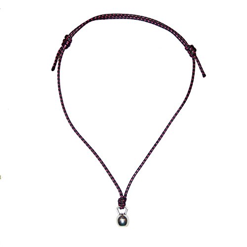 Colgante Kettlebell con cordón Encerado de Color Negro y Rosa. Regalo San Valentin Enamorados Colgante Kettlebell con cordón Encerado de Color Negro y Rosa. Regalo San Valentin Enamorados