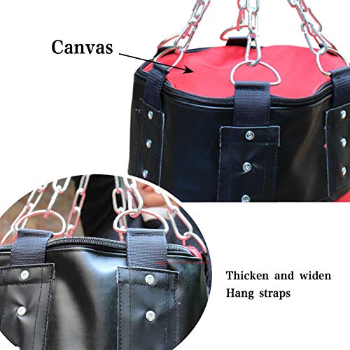 Colgante Lienzo Saco De Boxeo,Sin Llenar Bolsa De Boxeo para Entrenamiento MMA Kickboxing Artes Marciales,Alivio del Estrés Fitness Vacío Saco De Arena-Rojo 120cm Colgante Lienzo Saco De Boxeo,Sin Llenar Bolsa De Boxeo para Entrenamiento MMA Kickboxing Artes Marciales,Alivio del Estrés Fitness Vacío Saco De Arena-Rojo 120cm
