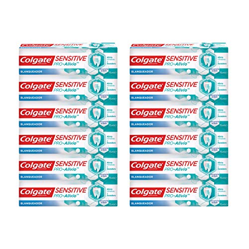 Colgate Sensitive Pro Alivio, Pasta de dientes blanqueante, alivio inmediato y duradero - Pack 12 uds x 75ml Colgate Sensitive Pro Alivio, Pasta de dientes blanqueante, alivio inmediato y duradero - Pack 12 uds x 75ml