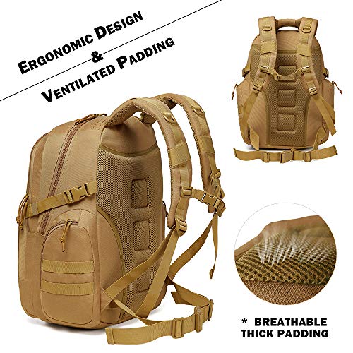 Colisal Mochila Militar 40L Mochila Tactica para Hombre Mochila Ejercito con Molle Gran Capacidad Mochila Asalto para Senderismo Mochila Marrón