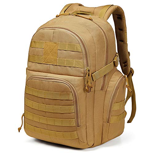 Colisal Mochila Militar 40L Mochila Tactica para Hombre Mochila Ejercito con Molle Gran Capacidad Mochila Asalto para Senderismo Mochila Marrón