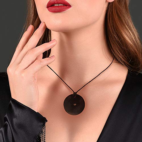 Collar Colgante de Piedra Shungit | Extrema protección geopatógena y electromagnética | Meteorito mineral de colección con energía espiritual positiva | Ideal para sesiones de reiki y chakra healing