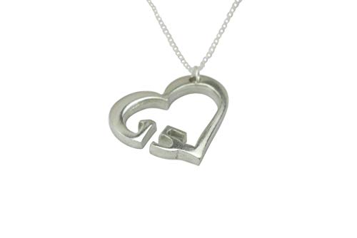 Collar de 15 años de aniversario de boda con forma de corazón con diseño recortado de 15 años Collar de 15 años de aniversario de boda con forma de corazón con diseño recortado de 15 años