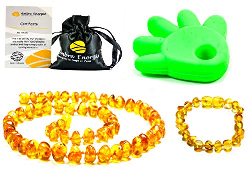 Collar de Ambar 33cm + Pulsera (14cm) - De la Máxima Calidad Certificado Genuino Collar de Ámbar Báltico/Rápido Entrega / 100 Días de Garantía de Devolución de Dinero! (Honey) Collar de Ambar 33cm + Pulsera (14cm) - De la Máxima Calidad Certificado Genuino Collar de Ámbar Báltico/Rápido Entrega / 100 Días de Garantía de Devolución de Dinero! (Honey)