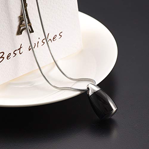 Collar De Cremación para Cenizas,Negro Creativo Columna Elíptica Geometría Punk Urna Collares Cenizas Recuerdo Cremación Joyería Colgante Embudo Kit para Mamá Papá Mujeres Hombres Perro Gato Collar De Cremación para Cenizas,Negro Creativo Columna Elíptica Geometría Punk Urna Collares Cenizas Recuerdo Cremación Joyería Colgante Embudo Kit para Mamá Papá Mujeres Hombres Perro Gato