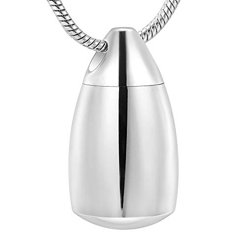 Collar De Cremación para Cenizas,Plata Creativa Columna Elíptica Geometría Punk Urna Collares Cenizas Recuerdo Cremación Joyería Colgante Embudo Kit para Mamá Papá Mujeres Hombres Perro Gato