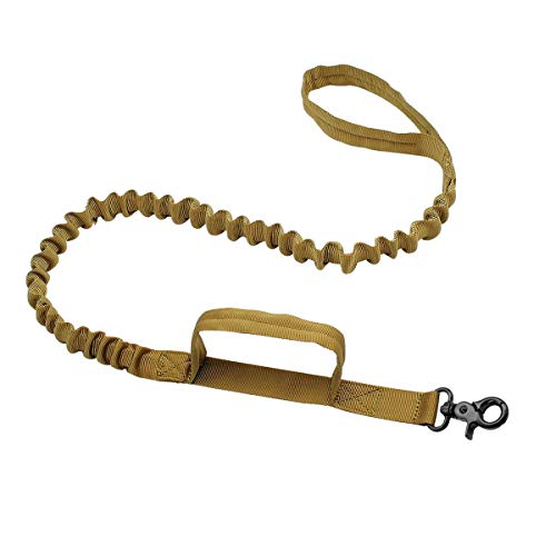 Collar de Perro, Correa del Perro de Nylon Bungee Correas Militar Mascotas Plomo Formación Cinta andadora Correa de Medio Grande Perros de Pastor alemán (Color : Yellow, Size : 99cm)