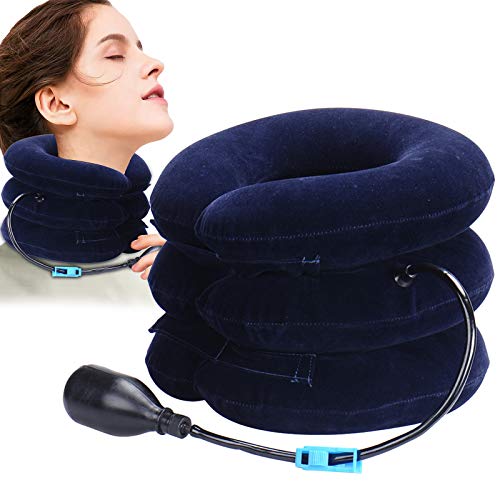 Collarín de Tracción Cervical, Tracción Cervical Cuello, Collar Cervical Inflable, Tracción Cervical del Cuello con Bomba más Grande, Alivio Oportuno del Dolor de Cuello, con Tamaño Ajustable Collarín de Tracción Cervical, Tracción Cervical Cuello, Collar Cervical Inflable, Tracción Cervical del Cuello con Bomba más Grande, Alivio Oportuno del Dolor de Cuello, con Tamaño Ajustable