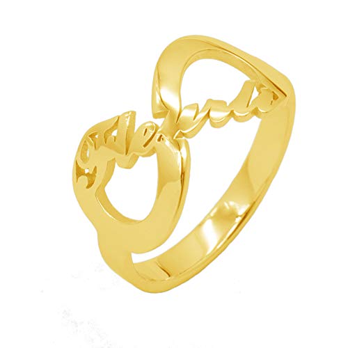 Collienght Anillo de encuadernación Ilimitado Personalizado Gratuito Hermana, Amante o Madre(Base plaquée or 18) Collienght Anillo de encuadernación Ilimitado Personalizado Gratuito Hermana, Amante o Madre(Base plaquée or 18)