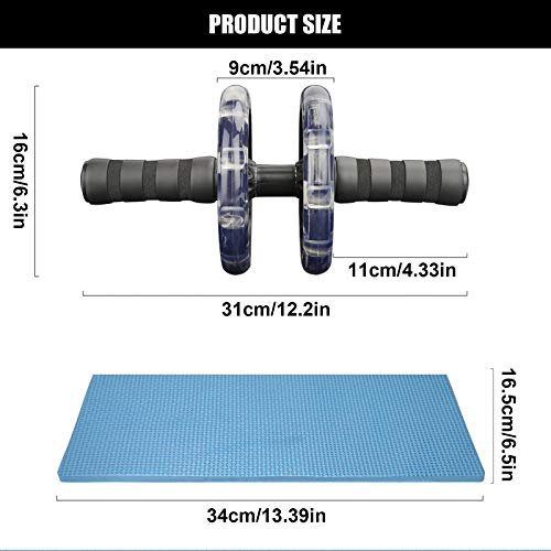 colmanda Abdominales Rueda, AB Roller, Doble Rueda Abdominal, Fortalecer Musculatura Wheel, Abdominals Push Up, Aeróbic Ejercicio, Fitness casa Roller, con Alfombrilla, con Manijas Espuma (negro1) colmanda Abdominales Rueda, AB Roller, Doble Rueda Abdominal, Fortalecer Musculatura Wheel, Abdominals Push Up, Aeróbic Ejercicio, Fitness casa Roller, con Alfombrilla, con Manijas Espuma (negro1)