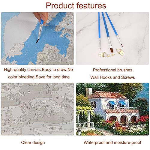 Colmanda Pintar por Numeros, Lienzo de DIY de Pintura al óleo Kits, DIY de Pintura al óleo con Pinceles y Pinturas Hogar Decoraciones Regalo para Niños, Adultos Mayores 40 x 50 cm Colmanda Pintar por Numeros, Lienzo de DIY de Pintura al óleo Kits, DIY de Pintura al óleo con Pinceles y Pinturas Hogar Decoraciones Regalo para Niños, Adultos Mayores 40 x 50 cm
