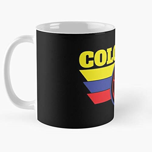 Colombia Jersey Soccer Shirt World Cup Futbol Classic Mug -11 Oz Coffee - Funny Sophisticated Design Great Gifts White-situen.