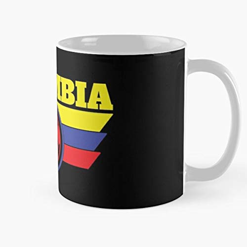 Colombia Jersey Soccer Shirt World Cup Futbol Classic Mug -11 Oz Coffee - Funny Sophisticated Design Great Gifts White-situen.
