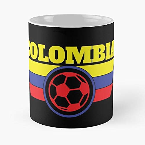 Colombia Jersey Soccer Shirt World Cup Futbol Classic Mug -11 Oz Coffee - Funny Sophisticated Design Great Gifts White-situen.