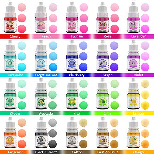 Colorante Jabón 20 Colores - Colorante de Bomba de Baño Líquido para Fabricación de Jabón, Limo - Tinte de Bomba de Baño para Kit de Suministros de Elaboración Jabon DIY, Manualidades - 6ml Cada Uno Colorante Jabón 20 Colores - Colorante de Bomba de Baño Líquido para Fabricación de Jabón, Limo - Tinte de Bomba de Baño para Kit de Suministros de Elaboración Jabon DIY, Manualidades - 6ml Cada Uno