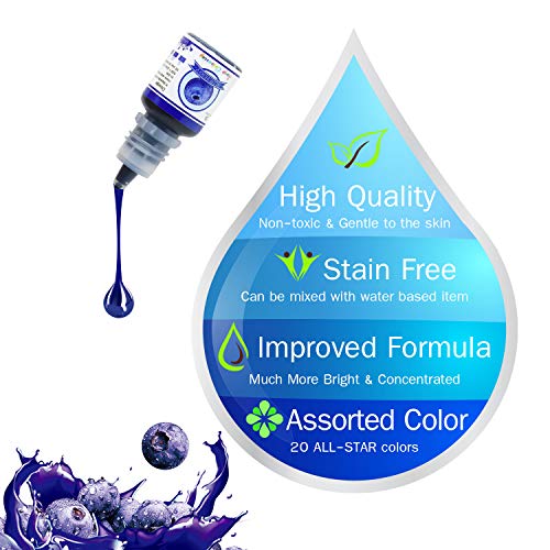 Colorante Jabón 20 Colores - Colorante de Bomba de Baño Líquido para Fabricación de Jabón, Limo - Tinte de Bomba de Baño para Kit de Suministros de Elaboración Jabon DIY, Manualidades - 6ml Cada Uno Colorante Jabón 20 Colores - Colorante de Bomba de Baño Líquido para Fabricación de Jabón, Limo - Tinte de Bomba de Baño para Kit de Suministros de Elaboración Jabon DIY, Manualidades - 6ml Cada Uno