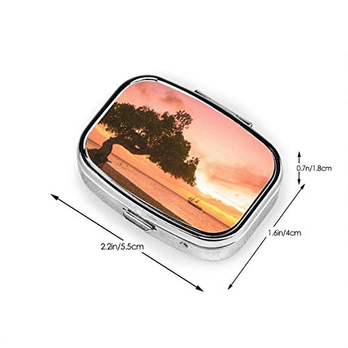Colorido hermoso Aruba Sunset Divi Tree y velero en el pastillero cuadrado cajas decorativas pastillero pastillero tableta H Colorido hermoso Aruba Sunset Divi Tree y velero en el pastillero cuadrado cajas decorativas pastillero pastillero tableta H