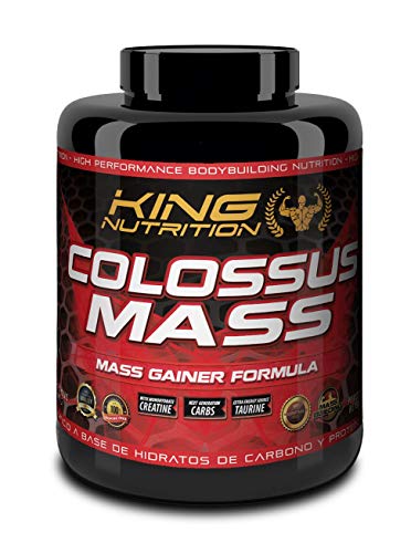 COLOSSUS MASS 3kg Fresa King Nutrition proteina carbohidratos creatina gainer subidor de masa peso y fuerza
