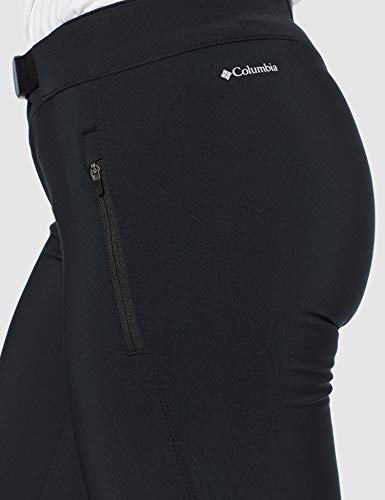 Columbia Adventure Hiking Pantalón De Lluvia, Mujer, Black, 14 S