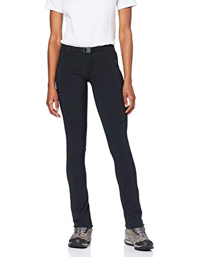 Columbia Adventure Hiking Pantalón De Lluvia, Mujer, Black, 14 S