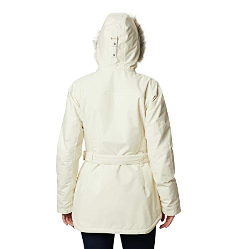 Columbia Carson Pass II Chaqueta Larga con Capucha, Mujer, Chalk, XS Columbia Carson Pass II Chaqueta Larga con Capucha, Mujer, Chalk, XS