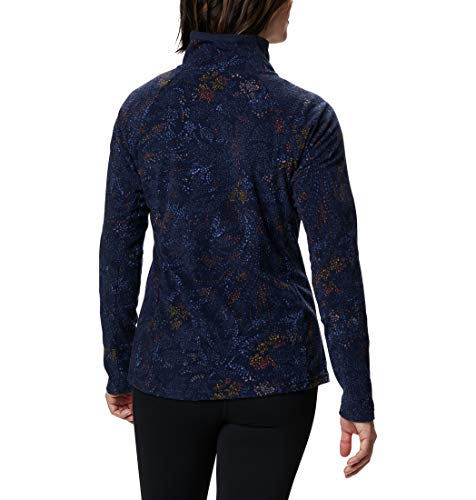 Columbia Glacial IV Forro Polar Estampado, Mujer, Azul (Dark Nocturnal Dotty Floral), S Columbia Glacial IV Forro Polar Estampado, Mujer, Azul (Dark Nocturnal Dotty Floral), S