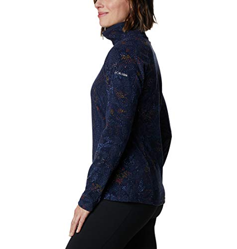 Columbia Glacial IV Forro Polar Estampado, Mujer, Azul (Dark Nocturnal Dotty Floral), S Columbia Glacial IV Forro Polar Estampado, Mujer, Azul (Dark Nocturnal Dotty Floral), S