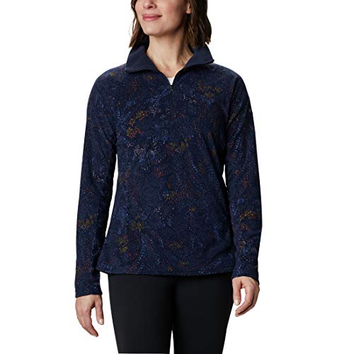 Columbia Glacial IV Forro Polar Estampado, Mujer, Azul (Dark Nocturnal Dotty Floral), S Columbia Glacial IV Forro Polar Estampado, Mujer, Azul (Dark Nocturnal Dotty Floral), S