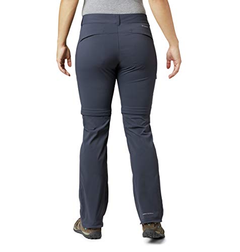 Columbia Mujer Pantalón convertible, SATURDAY TRAIL II CONVERTIBLE PANTS, Nailon, Gris oscuro (India Ink), Talla: 8, AK8120