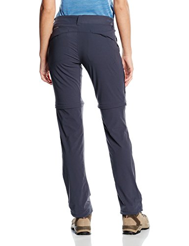 Columbia Mujer Pantalón convertible, SATURDAY TRAIL II CONVERTIBLE PANTS, Nailon, Gris oscuro (India Ink), Talla: 8, AK8120