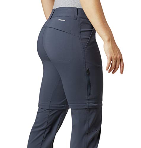 Columbia Mujer Pantalón convertible, SATURDAY TRAIL II CONVERTIBLE PANTS, Nailon, Gris oscuro (India Ink), Talla: 8, AK8120