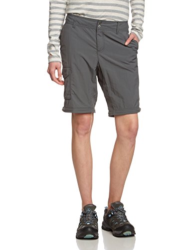 Columbia Silver Ridge Convertible Pant Pantalón de Senderismo 2-en-1 para Mujer, Gris (Grill), W40/R