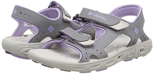 Columbia Techsun™ Vent, Sandalias Niñas, Gris (Tradewinds Grey, White Violet), 28 EU