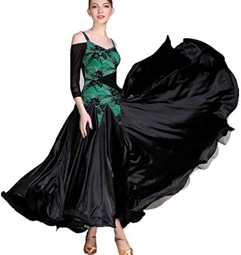 Columpio Falda Mullida Vestuario Ensayo Tango Vals Vestido Sin Tirantes con Cuello En V Honda Baile Salón Estándar Moderno Mujeres Traje Danza Funcionamiento Vestido Danza Columpio Falda Mullida Vestuario Ensayo Tango Vals Vestido Sin Tirantes con Cuello En V Honda Baile Salón Estándar Moderno Mujeres Traje Danza Funcionamiento Vestido Danza